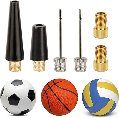 RETUOLWAG Kugelpumpen-Nadel-Set, Fahrradreifenventile, Adapter, Nadeldüsen-Adapter, Fahrradreifenfüller, Luftpumpen, Nadeladapter, Werkzeug