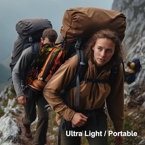 KawaGebo Kamp Sherpa Outdoor Decke Warm & Ultraleicht mit Packsack，N IN 1Camping Decke wasserabweisend，Poncho & Schlafsack Campingdecke Zum Schlafen,Deinem Van,145x200cm