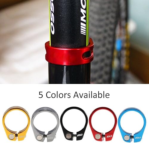 Schnellspanner Sattelklemme, Fahrrad Sattelklemme Schnellverschluss Sattelstütze Klemme Aluminiumlegierung Passend für 30,4/30,8/31,6mm Sattelstange (Schwarz)