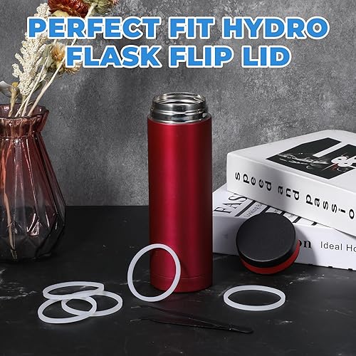 6 Stück Ersatzdichtungsset für Trinkflasche Innendurchmesser 5cm Silikon Dichtungs Ersatz mit Pinzette Isolierbecher Thermobecher für Kaffeebecher Ersatzdeckel