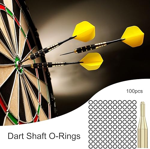 DartGummi O Ringe - 100 Stück Gummiringe Für Darts | O Ringe Für Darts | Anti Rutsch O Ringe | Dart Federringe | Darts Shaftrings | O Ringe Für DartSchaft | Verschleißfeste Dartpfeile Zubehö