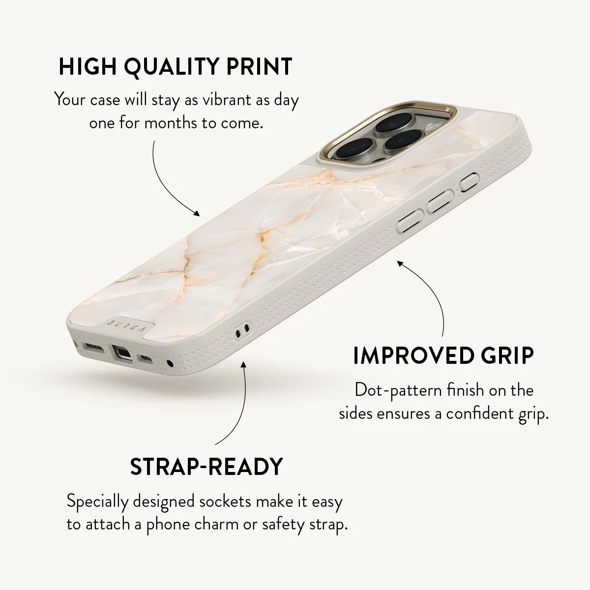 Vanilla Sand - Marble iPhone 16 Pro Max Case
