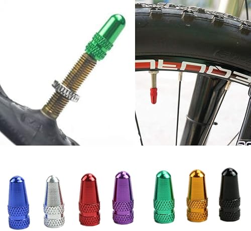 jdstty 5 Stück Fahrraddruck Für Ventilkappen Staubschutzhüllen Aluminium Fahrrad Für Ventilkappen Fahrrad Straße