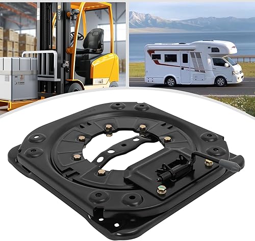 Sitz Drehsockel Heavy Duty Sitz Drehscheibe 3.0mm 360 Grad drehbar kaltgewalzte Stahlplatte Drehbare 130kg Last Autositzbasis Drehbarer Sitz für RV Van Camper Boot LKW Bus