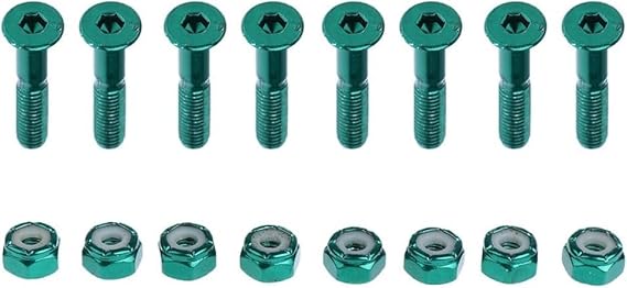 Shidongbla 16-teiliges Skateboard-Schrauben-Hardware-Set, Skate-Brückennagel, als Ersatz