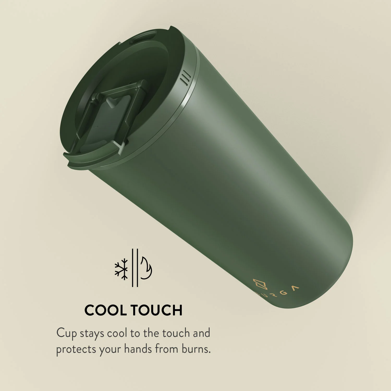 Forest Green - Khaki Travel Mug