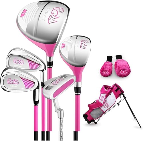 PGM Junior Golfschläger Komplettset für Kinder Kinder - 6-8 Altersgruppen Jungen & Mädchen, Rosa