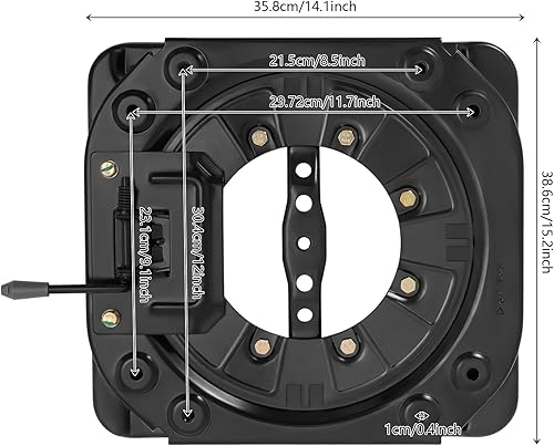 Sitz Drehsockel Heavy Duty Sitz Drehscheibe 3.0mm 360 Grad drehbar kaltgewalzte Stahlplatte Drehbare 130kg Last Autositzbasis Drehbarer Sitz für RV Van Camper Boot LKW Bus