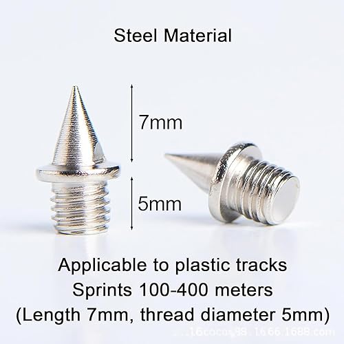 50 Stück Spike Nägel 5mm, Spikes, Ersatz Spike, Stahl Spike-Nägel Sportschuhe Spike, Leichtathletik Spikes Ersatz, mit Spike Schraubenschlüssel für Track Schuhe Weitspringen Laufen Wandern Springen