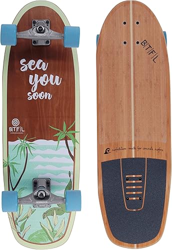 BTFL Surfskate Board Ideales Surftraining für Balance, Carving & Pumping. Komplett Surf-Skateboard mit G-Truck Surfskate Achse und Rollen für Anfänger und Fortgeschrittene: Sol, Cody, Moby & Aurelia