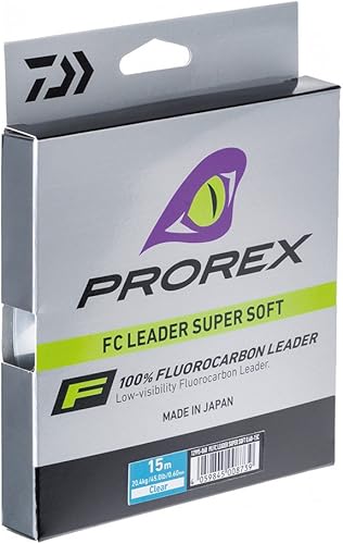 DAIWA Prorex Fluorocarbon Super Soft 15m 0 6mm 20.4kg / 44 97lbs transparent Vorfach Angelschnur 12995-060